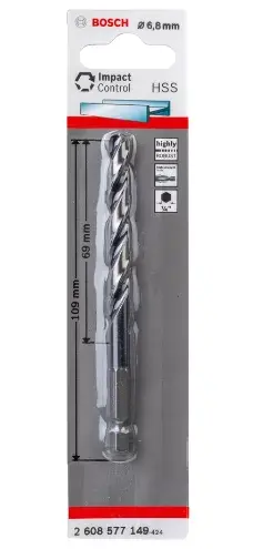 Twist drill bit Bosch HSS hex-shank 6.8 mm Photo 2