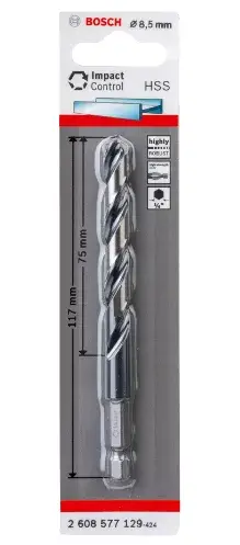 Twist drill bit Bosch HSS hex-shank 8.5 mm Photo 2