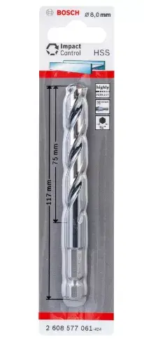Сверло спиральное Bosch HSS 8 мм Photo 2