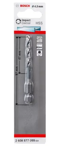 Vītņveida urbjmašīna Bosch HSS 4.5 mm Photo 2