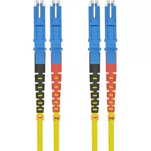 Fiber optic patch cable helos E2000 2 m, 9/125 µm OS2, yellow
