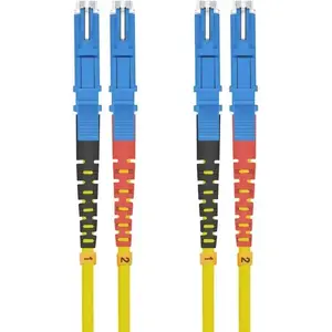 Fiber Optic Patch Cable helos E2000/E2000 Duplex 9/125µm OS2 0.5 m