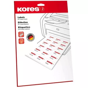 Kores L210148.10FT ne-pašlīmējošas etiķete 20 pcs Caurspīdīgs Taisnstūris