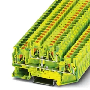 Spaiļu bloks PHOENIX-CONTACT 3211854 — 4 pozīcijas, dzeltenzaļš