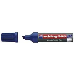 Marker Edding 365 chisel tip, blue — 1 pc, permanent ink, medium line