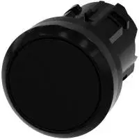 Siemens SIRIUS ACT 3SU1000-0AA10-0AA0 Pushbutton Actuator, Flat, Black Plastic Front Ring