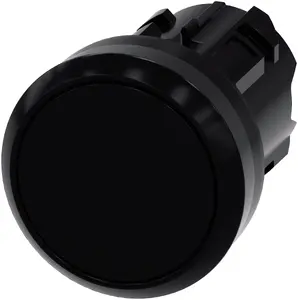 Siemens Poga 3SU1000-0AA10-0AA0 22mm melna plastmasas plakana bez fiksācijas
