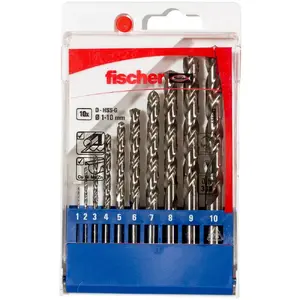 Drill bit FISCHER 536603, 10 mm, single-piece, for metal and hard plastics