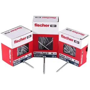 Screw FISCHER 670236, metal wood screw 25 mm, ø4 mm, thread length 20 mm, pack 200 pcs