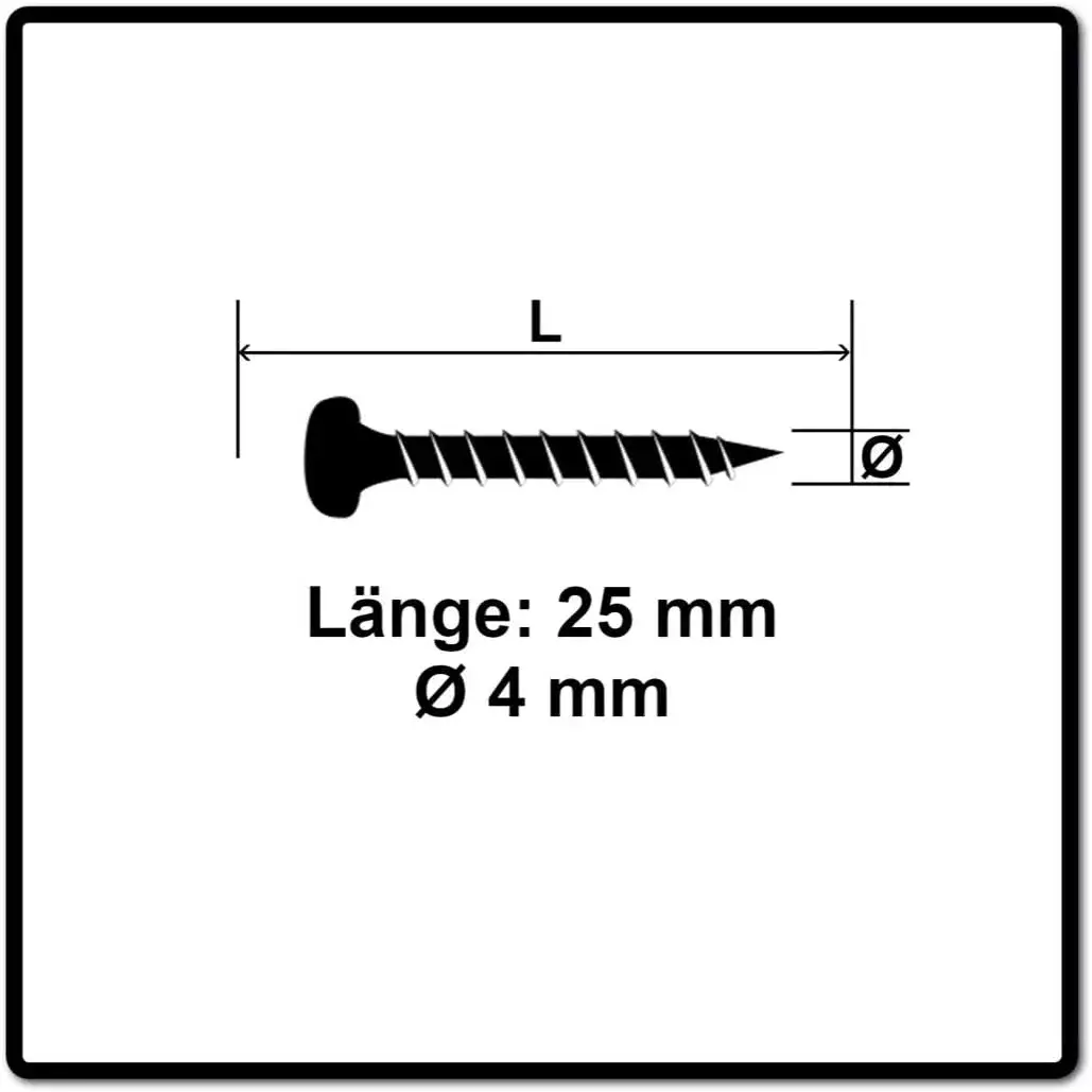 Screw FISCHER 670236 25 mm, ø4 mm, pack 200 Photo 2