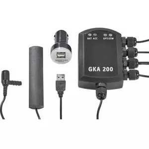 Автосигнализация Renkforce GKA200 с GPS‑трекером, совместимостью с мобильным телефоном и датчиком удара