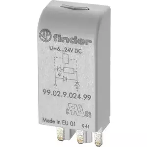 Finder 99.02.8.230.07 spraudņa modulis ar rezistoru 96.02 un 96.04 ligzdām