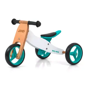 Braucamais milly mally Jake Classic Mint 2in1, koka, 3 riteņi, stumjama, 1.5–3 gadi
