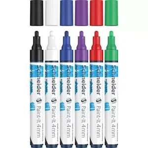 Marķieris Schneider Schreibgeräte Paint-It 120295 Bulttipa Melns Zils Zaļš Violets Sarkans Balts