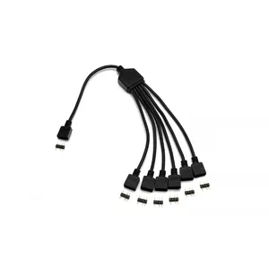 RGB splitter cable EK Water Blocks EK-D-RGB 6-Fach D-RGB Splitterkabel