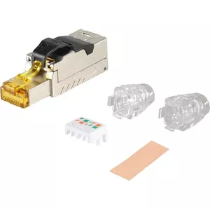 Сетевой разъём helos RJ-45 M экранированный Cat 8.1 для высокоскоростных Ethernet-соединений