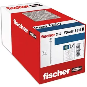 Screw FISCHER 670501 — steel wood screw, 100 mm length, 6 mm diameter, 6 cm thread, pack of 25