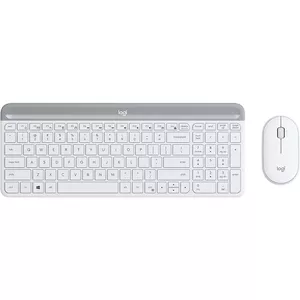Logitech MK470 Slim Combo Беспроводная клавиатура и мышь AZERTY Белая