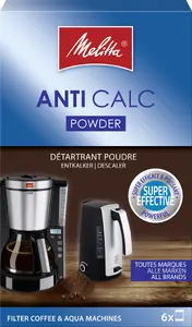 Melitta ANTI CALC Средство для удаления накипи для кофемашин и бытовой техники, 6 x 20г