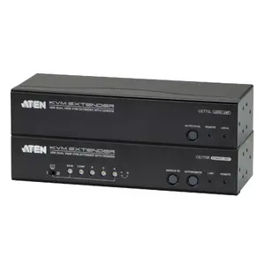 Передатчик и приёмник AV ATEN CE775, удлинитель по Cat5e до 1920×1200, аудио 3.5 мм, 5.3 В, чёрный