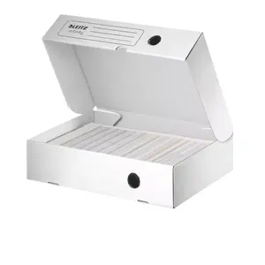 File storage box LEITZ 61000000, A4 format, white, 255×330×80 mm