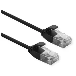 networking cable ROLINE 21.15.3950 Black 0.15 m Cat6a U/UTP
