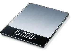 Kitchen scale Beurer KS 34 XL stainless steel, capacity 5 kg, precision 1 g
