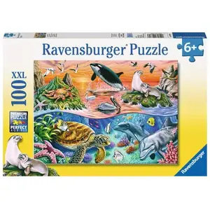 Lauku puzle Ravensburger Beautiful Ocean 100 gab. — Dzīvnieku tēma, platums 495,3 mm