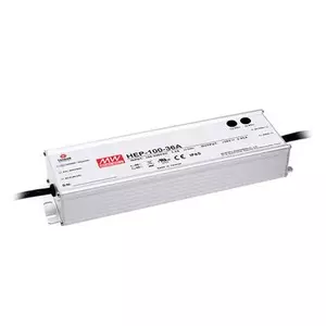 Barošanas adapteris Mean Well HEP-100-12A, 100 W, 12 V izeja, ieeja 90–305 V, RoHS, 68×220×38.8 mm