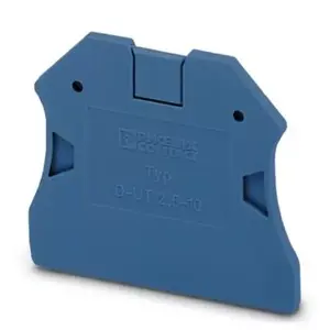 Phoenix Contact D-UT 2.5/10 BU Terminal Block End Cover, Blue