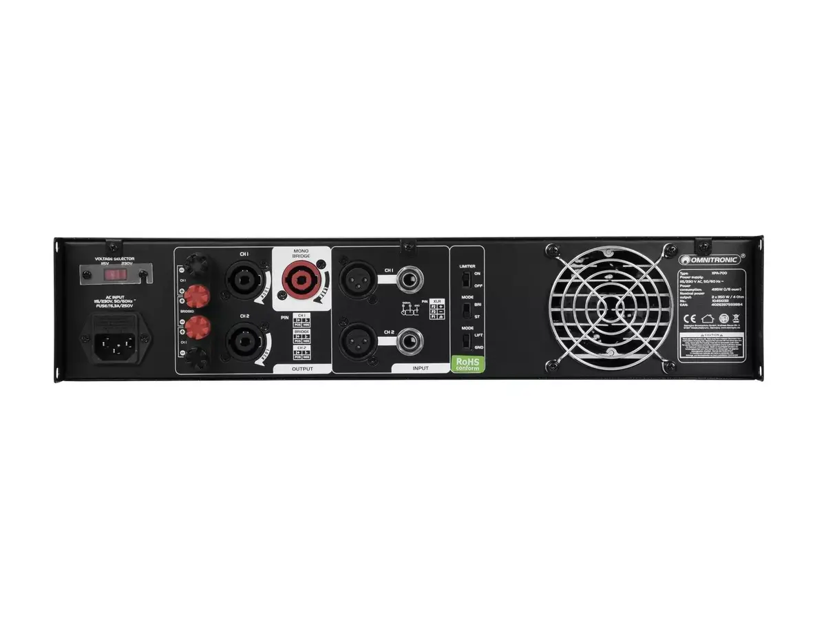 Power Amplifier Omnitronic XPA-700 Photo 3