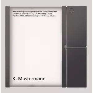 Button Module Siedle TM 612-1 AG anthracite gray — Siedle button module for intercom systems