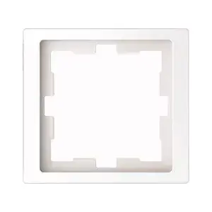 Wall plate / switch cover Merten MEG4010-6535, white, thermoplastic, screwless, single piece