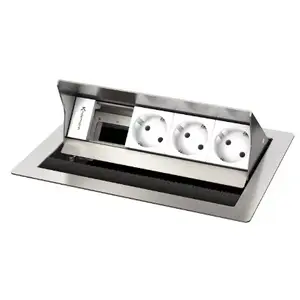 Outlet Box Type F Kindermann 7492000053 Stainless Steel White