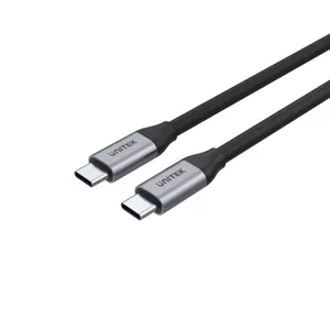 Кабель USB C—C для данных и зарядки Unitek C14082ABK 1 м, USB 3.2 Gen 2 (10 Гбит/с), 100 Вт PD, чёрный