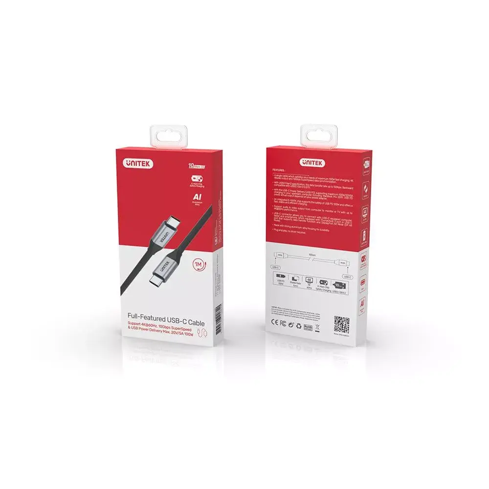 USB C—C kabelis Unitek C14082ABK 1 m Photo 4