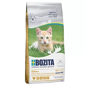 Сухой корм для котят BOZITA KITTEN GRAIN-FREE CHICKEN 2 кг — беззерновой, курица, для котят и кормящих кошек