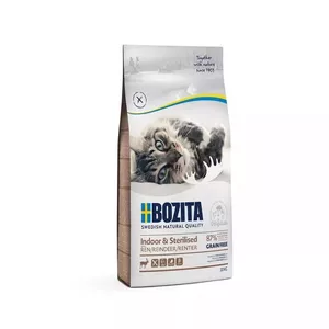 Сухой корм для кошек BOZITA Indoor & Sterilised без зерна, с олениной, 10 кг, белок 33%, жир 14%