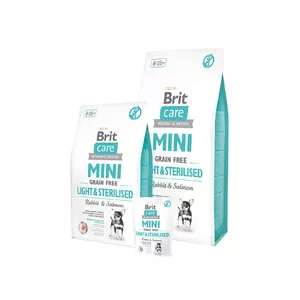 Корм для животных Brit Care Mini Light & Sterilised Кролик Лосось 2 кг