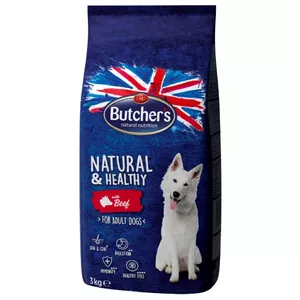 Сухой корм для собак butcher's Natural & Healthy 10 кг — вкус говядины, белок 20%, жир 7,5%