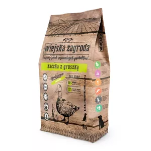 Wiejska Zagroda 697 dogs dry food 9 kg Adult Duck, Pear