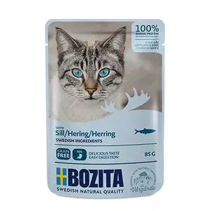 Bozita Herring Chunks in Sauce Adult Cat Food 85g