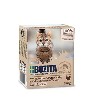 Влажный корм для кошек BOZITA Moist Food 4934 — 370 г, индейка, без зерна, для взрослых кошек