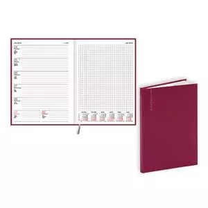 Weekly planner balta eko Planner EKO Quadro A5 2026 — A5 weekly layout, flex binding, Balacron cover, bordo