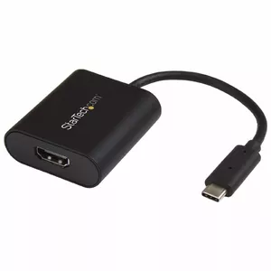 USB-C uz HDMI adapteris StarTech CDP2HD4K60SA — 4K 60Hz, USB 3.2 Gen 1 (USB-C vīrietis), Presentation Mode slēdzis, melns