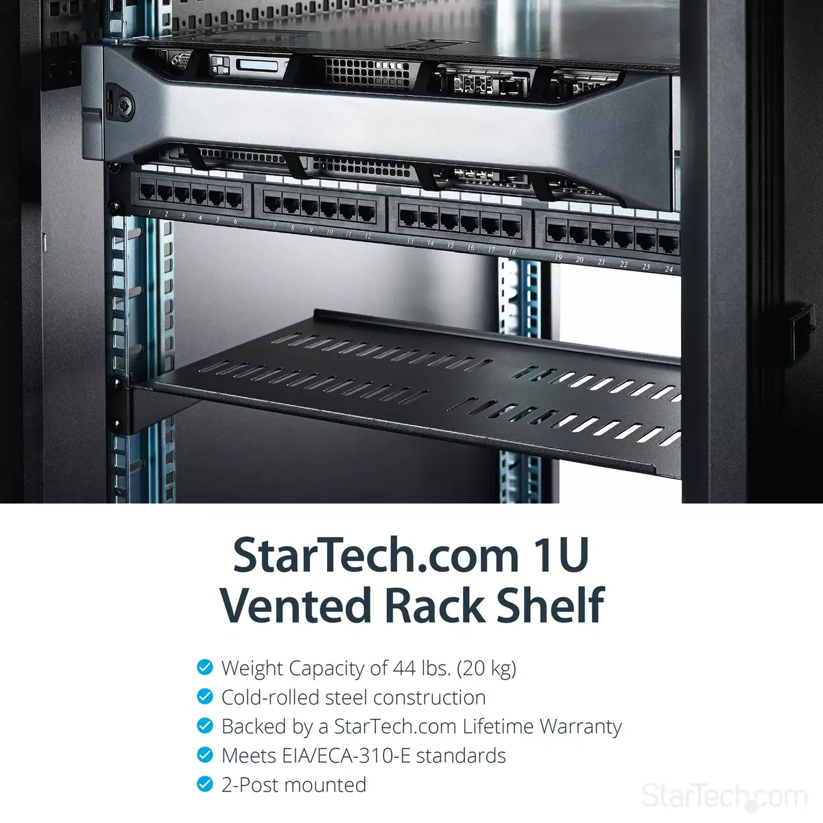 StarTech 1U vented rack shelf CABSHELFV1U Photo 5