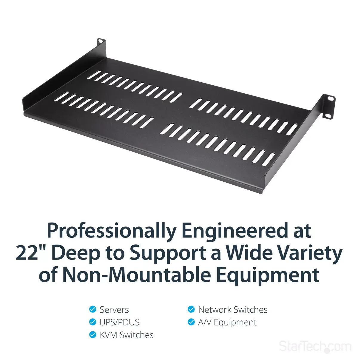 StarTech 1U vented rack shelf CABSHELFV1U Photo 6
