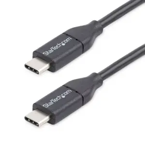 USB-C to USB-C Cable 3 m, StarTech USB 2.0, 480 Mbit/s, Nickel-plated contacts, Black