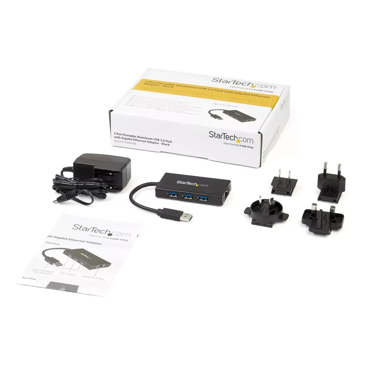 USB 3.0 хаб с Gigabit Ethernet StarTech ST3300GU3B Photo 7