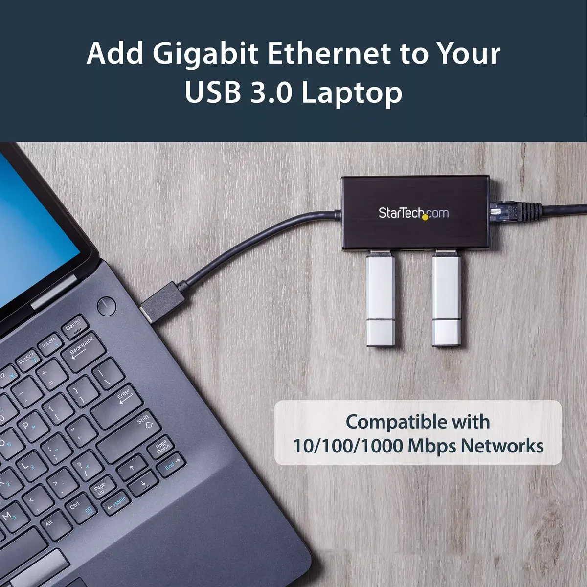 USB 3.0 хаб с Gigabit Ethernet StarTech ST3300GU3B Photo 11